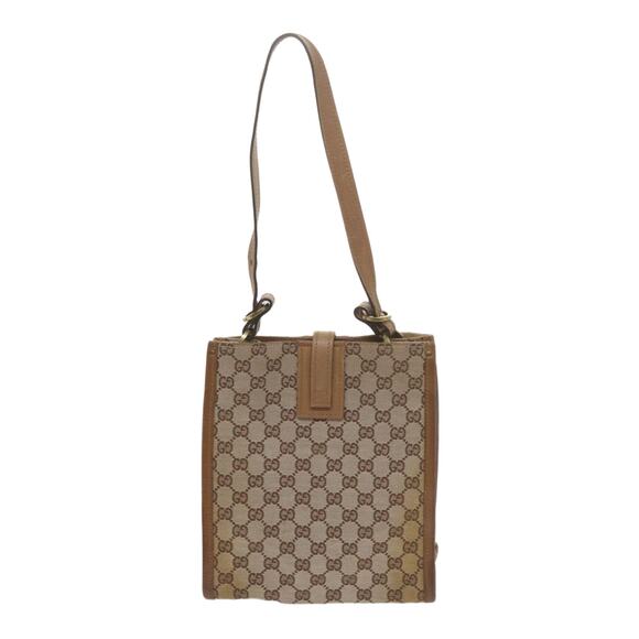 GUCCI GG Canvas Shoulder Bag Beige - Picture 3 of 12